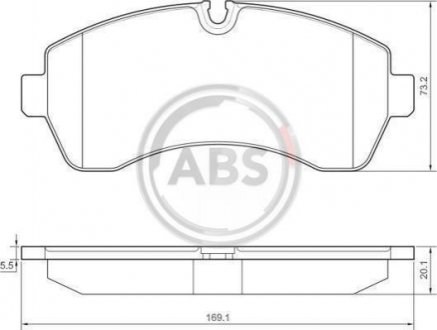 37552 A.B.S  Колодка гальм. диск. MB/VW SPRINTER/CRAFTER передн. (вир-во ABS)