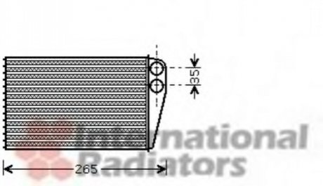 43006354 Van Wezel Радиатор отопителя RENAULT MEGANE II (02-) (пр-во Van Wezel)