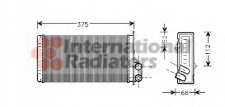 43006226 Van Wezel Радиатор отопителя NISSAN; OPEL; RENAULT (пр-во Van Wezel)