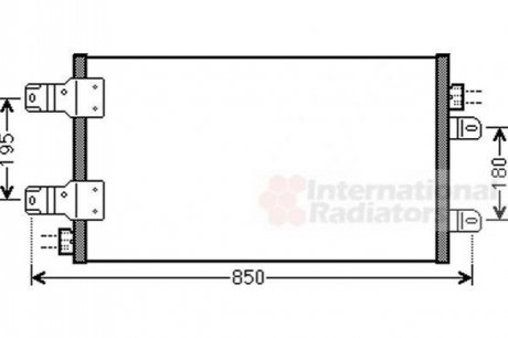 43005443 Van Wezel Радіатор кондиціонера MASTER3 25dCi 06- (вир-во Van Wezel)