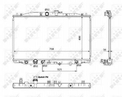 53393 NRF Радиатор охлаждения двигателя HONDA Accord 03- (пр-во NRF)