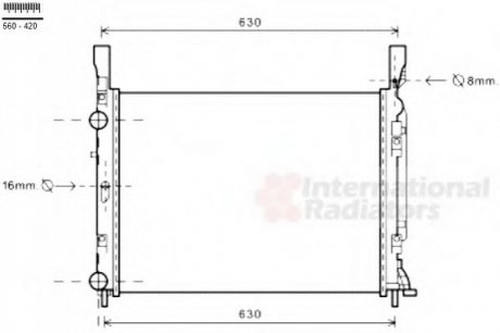 43002469 Van Wezel Радіатор охолодження RENAULT KANGOO (вир-во Van Wezel)