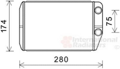 17006410 Van Wezel Радиатор отопителя FIAT DUCATO 06- (пр-во Van Wezel)