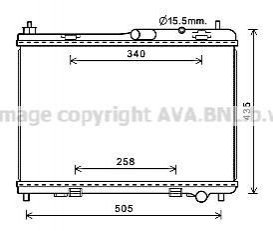 FD2605 AVA Cooling Systems Радіатор охолодження FORD B-MAX/ FIESTA VI (12-) (AVA)