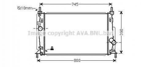 MZ2237 AVA Cooling Systems Радіатор охолодження двигуна MAZDA 3 (2009) 2.0 (Ava)