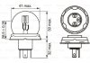 1 987 302 023 Bosch Лампа накаливания R2 12V 45/40W P45t (пр-во Bosch) (фото 6)
