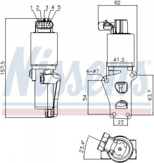 98170 Nissens Клапан EGR рециркуляції газів OPEL (вир-во Nissens)