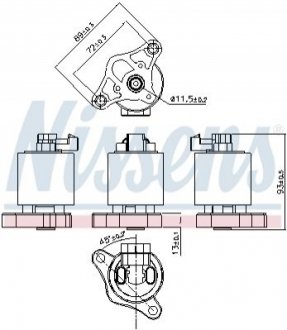 98153 Nissens Клапан EGR рециркуляции газов OPEL (пр-во Nissens)