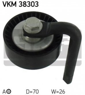 VKM 38303 SKF Натяжний ролик, поліклінового ременя (Вир-во SKF)