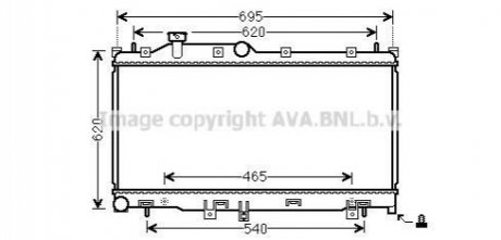 SU2110 AVA Cooling Systems Радіатор охолодження SUBARU FORESTER 3/13+ (Ava)