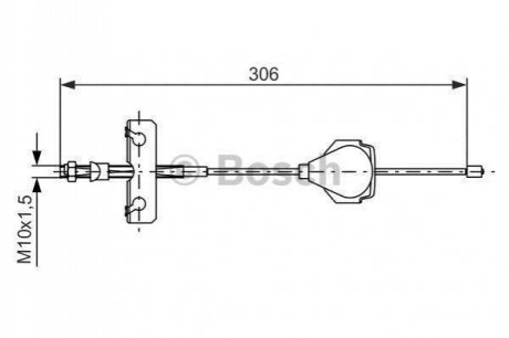 1 987 477 990 Bosch Трос ручного тормоза Ford (пр-во Bosch)