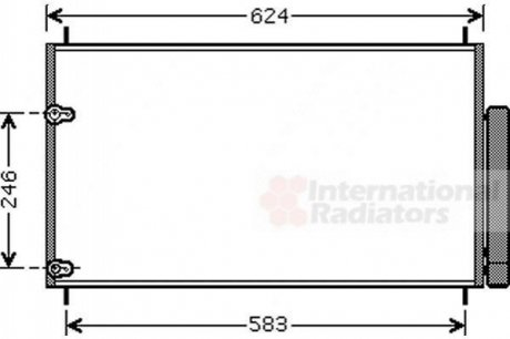 53005405 Van Wezel Радіатор кондиціонера TOYOTA AURIS/AVENSIS/COROLLA (вир-во Van Wezel)