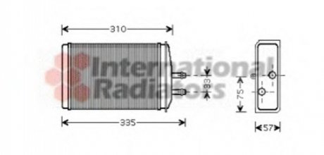 76006016 Van Wezel Радиатор отопителя SKODA FELICIA (6U) (94-) 1.3 (пр-во Van Wezel)