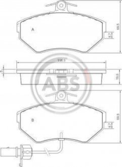 37160 A.B.S  Колодка торм. AUDI/VW AUDI A4 / VW PASSAT передн. (пр-во ABS)