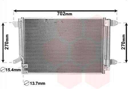 58005330 Van Wezel Конденсер кондиціонера VOLKSWAGEN JETTA IV (вир-во Van Wezel)