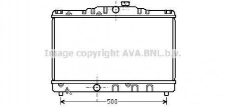 TO2115 AVA Cooling Systems Радиатор охлаждения COROLLA EE90 1.3MT 87-92(пр-во AVA)