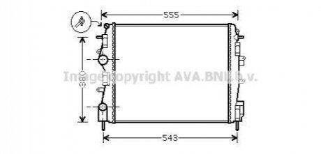 RTA2399 AVA Cooling Systems Радіатор охолодження RENAULT KANGOO 98 > 08 (Ava)