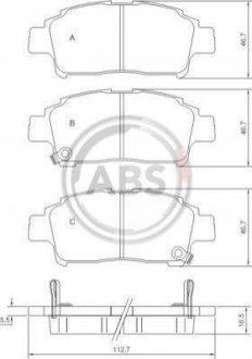 37135 A.B.S  Колодка гальм. TOYOTA Yaris передн. (вир-во ABS)