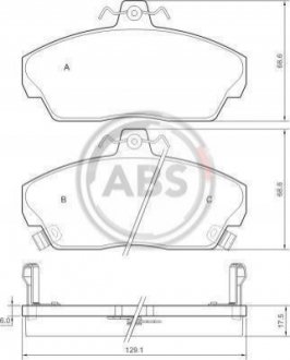 36746 A.B.S  Колодка гальм. HONDA Civic передн. (вир-во ABS)