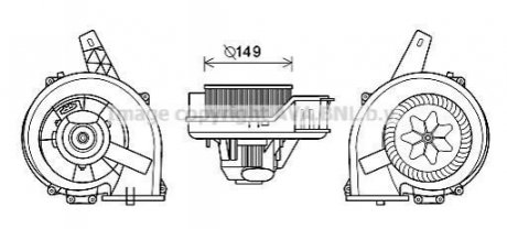 ST8044 AVA Cooling Systems Вентилятор салону AUDI, VW (вир-во AVA)
