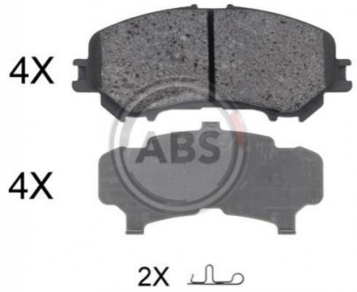 35045 A.B.S  Колодка торм. диск. NISSAN QASHQAI, RENAULT KADJAR передн. (пр-во ABS)