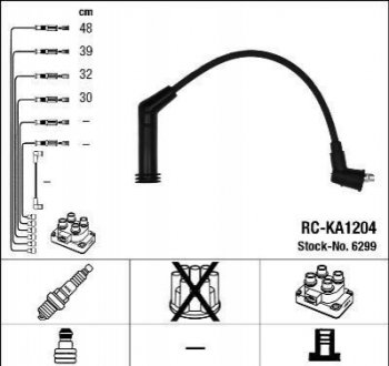 6299 NGK 6299 Комплект ізольованих проводів для свічок запалення RC-KA1204