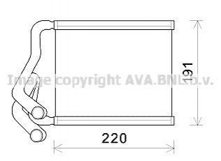 HY6380 AVA Cooling Systems Радіатор обігрівача HYUNDAI ELANTRA (2011) 1.8 CVVT (вир-во AVA)