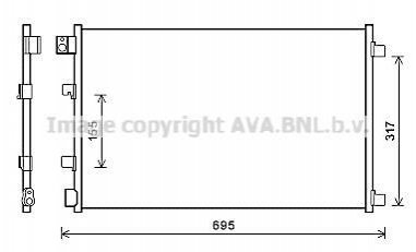 DNA5406 AVA Cooling Systems Конденсатор кондиционера NISSAN QASHQAI (J10) (07-) (пр-во AVA)