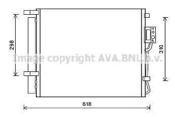 HY5310D AVA Cooling Systems Радиатор кондиціонера HYUNDAI Santa Fe [MK II] (2006->) (AVA)