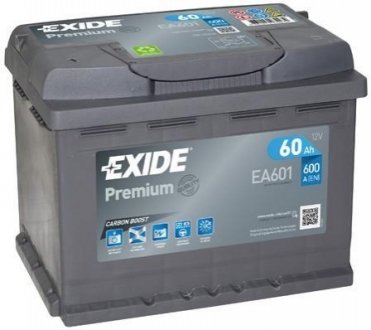 EA601 Exide Акумулятор EXIDE Premium Carbon Boost 12V/60Ah/600A