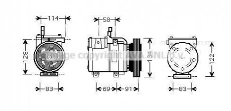 Компрессор HYUNDAI GETZ (2002) 1.6 (AVA) HYAK199