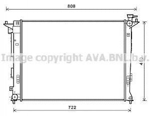 HY2285 AVA Cooling Systems Радіатор охолодження двигуна HYUNDAI TUCSON/ KIA SPORTAGE (2010) (Ava)