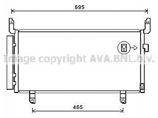 SU5104D AVA Cooling Systems Конденсатор кондиціонера SUBARU FORESTER (2013) 2.0 TDI (вир-во AVA)