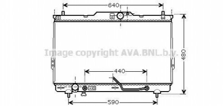 HY2114 AVA Cooling Systems Радіатор охолодження двигуна HYUNDAI SANTA FE 20TD AT 03-06 (Ava)