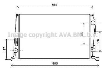 DAA2005 AVA Cooling Systems Радиатор охлаждения DACIA DUSTER (2010) 1.5 DCI (пр-во AVA)