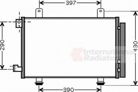 52005090 Van Wezel Радіатор кондиціонера SX4/SEDICI ALL 05- (вир-во Van Wezel)