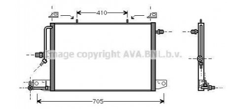 AI5117 AVA Cooling Systems Конденсор кондиціонера AUDI 100/A6 MT/AT 90-97 (AVA)