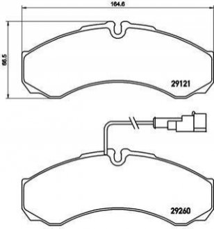 P56 069 Brembo Гальмівні колодки дискові