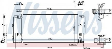 941076 Nissens Конденсатор кондиционера Audi A4 15+ (пр-во Nissens)