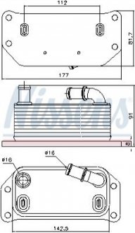 91188 Nissens Масляний радиатор