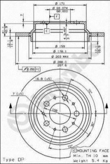 08.7765.75 Brembo Гальмівний диск