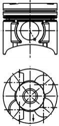 40392620 Kolbenschmidt  Поршень двигуна OPEL Z 17 DTH  Ø79,5mm