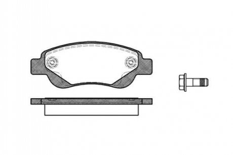 P10773.00 WOKING Гальмівні колодки пер. Peugeot 107/Citroen C1 05- (Bosch)