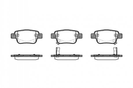 P11473.02 WOKING Колодки тормозные диск. задн. (пр-во Remsa) Toyota Avensis 03>08 , Previa 05> , Alphard 08>14 (P11473.02) WOKING