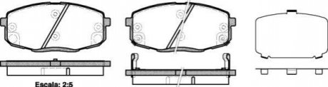 P11383.12 WOKING Колодки тормозные диск. перед. (пр-во Remsa) Hyundai Elantra 1.6 10-,Hyundai I30 1.4 07-11 (P11383.12) WOKING