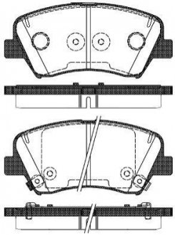 P15123.32 WOKING Колодки тормозные диск. перед. (пр-во Remsa) Hyundai Elantra 1.6 10-,Hyundai I30 1.4 11- (P15123.32) WOKING