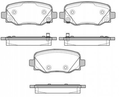 P14783.02 WOKING Гальмівні колодки зад. Fiat 500/Jeep Compass/Renegade 14-