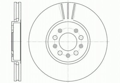 D6544.10 WOKING Гальмівний диск перед. A1/A3/Bora/Cordoba/Fabia (96-21)