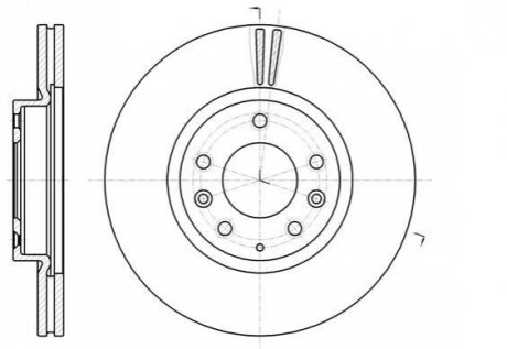 D61235.10 WOKING Диск тормозной перед. (кратно 2) (пр-во Remsa) Mazda 6 II (D61235.10) WOKING