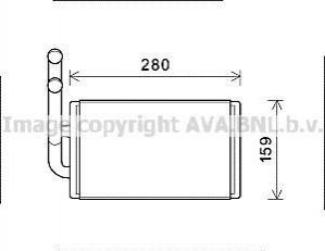 OL6570 AVA Cooling Systems Радіатор обігрівача CHEVROLET CAPTIVA (2007) 2.0 VCDI (вир-во AVA)